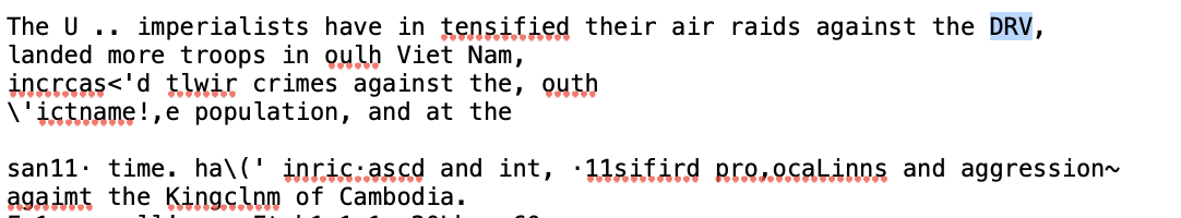 Image credit: Copyright University of Sussex (2024). Screenshot of text file created from Tricontinental No. 14 (1967). Available for personal research use only from: https://hdl.handle.net/10779/uos.28669670.v1. Screenshot of the third text file opened to check the reference cited by GPT4All in its 'fact about Cambodia' response